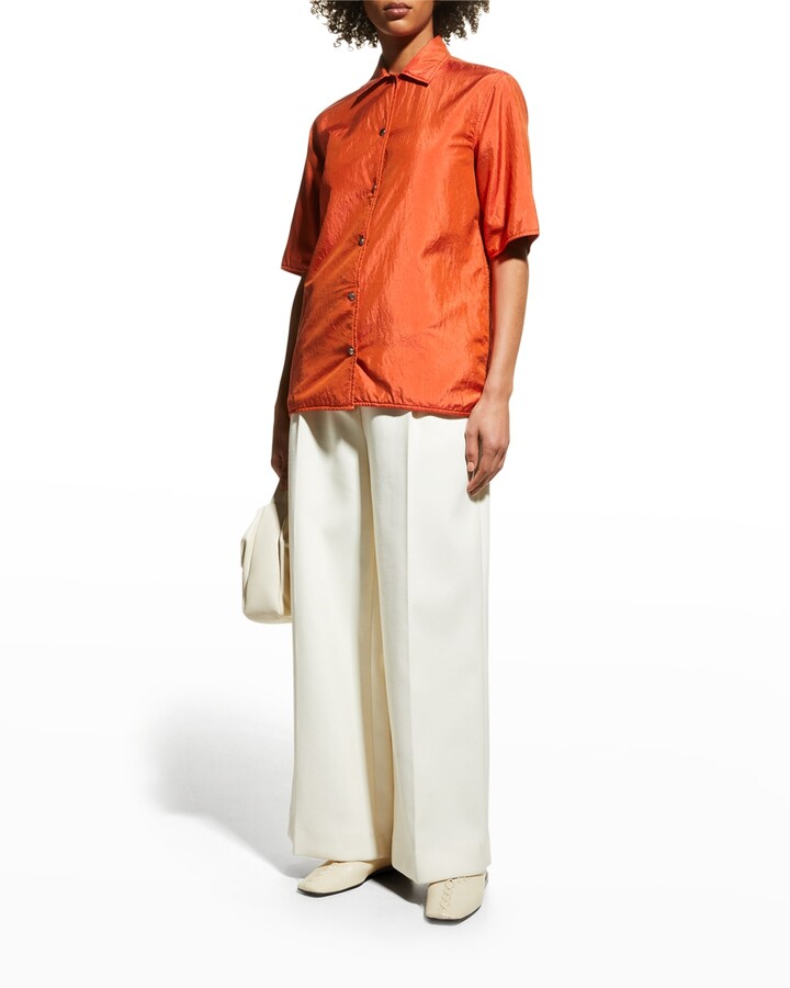 Linen Women Button Front Shirt | Shop the world's largest 