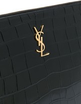Thumbnail for your product : Saint Laurent Crocodile-Embossed Tablet-Holder Pouch Bag
