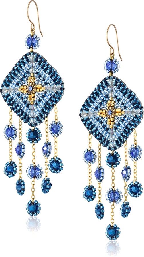 Miguel Ases Gold-Filled ite Cascading Drop Earrings