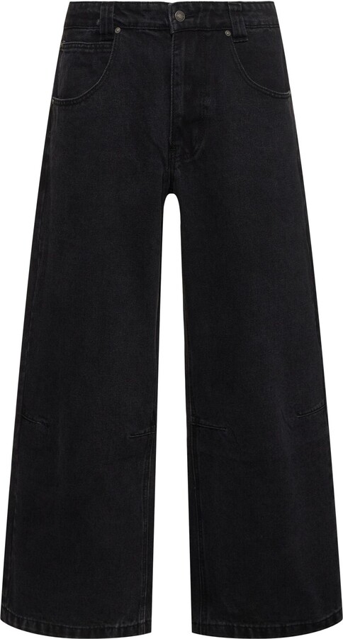 【JADED LONDON】COLOSSUS BAGGY JEANS Washed Black Biker Colossus Jeans | Jaded London