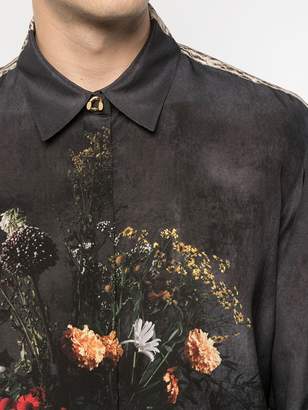 Burberry dual-pattern button down shirt