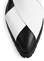 Thumbnail for your product : Proenza Schouler Leather Crisscross Colorblock Creeper Loafers
