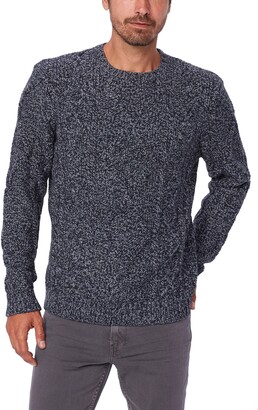 Mens F&F Twisted Knitted Jumper Crew Neck Warm Winter Weave Sweater Pullover New
