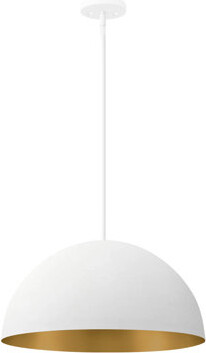 Justice Design Group Elias Dome 3-Light Pendant - with Champagne Gold Interior