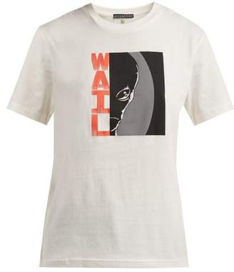 Alexachung - Wail Print Cotton T Shirt - Womens - Ivory