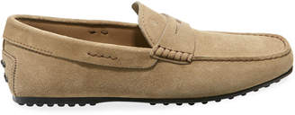Tod's Men's Slip-On Suede Penny Drivers