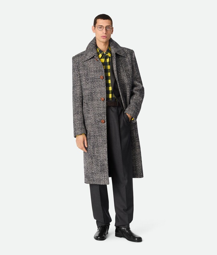 Bottega Veneta Wool Chevron Coat