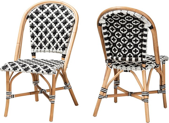 Baxton Studio Ambre Modern French Rattan Bistro Chair