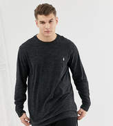 Thumbnail for your product : Polo Ralph Lauren Big & Tall long sleeve top player logo in charcoal marl-Grey