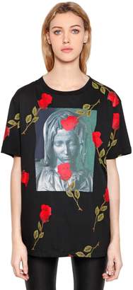 Marcelo Burlon County of Milan Chekkar Madonna & Roses Jersey T-Shirt