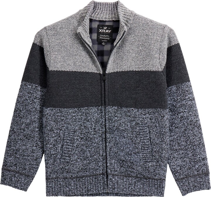 Kids' Colorblock Full Zip Sweater