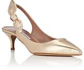Thumbnail for your product : Tabitha Simmons Women's Rise Metallic Leather Slingback Pumps-Gldmetna