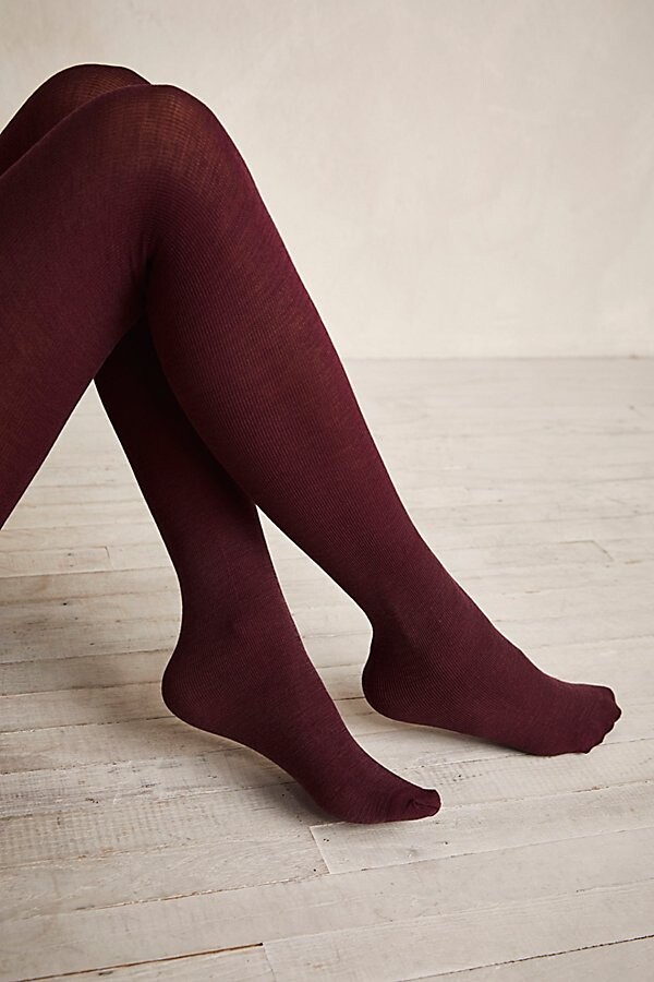 Brown merino wool tights Clearance