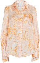 Thumbnail for your product : Acler Coleman Marble Satin Blouse