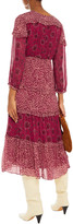 Thumbnail for your product : BA&SH Gypsy tiered printed crepon midi dress
