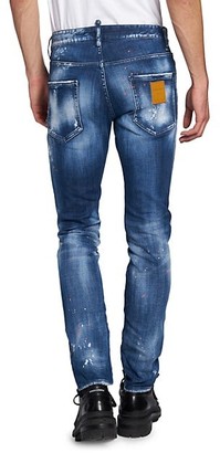 DSQUARED2 Cool Guy Country Wash Distressed Paint Splatter Jeans
