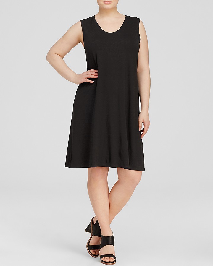 Eileen Fisher Plus Jersey Knit Tank Dress - ShopStyle