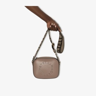 Stella McCartney Brown Logo Faux Leather Camera Bag - Women's - Artificial Leather