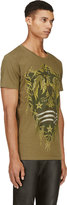 Thumbnail for your product : Balmain Khaki Eagle Crest T-Shirt