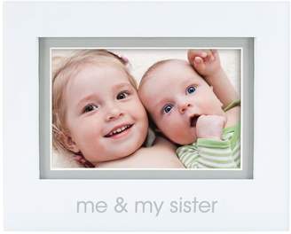 Pearhead "Me and My Sister" 4-Inch x 6-Inch Picture Frame in White