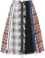 Sonia Rykiel patchwork tweed zip skir 