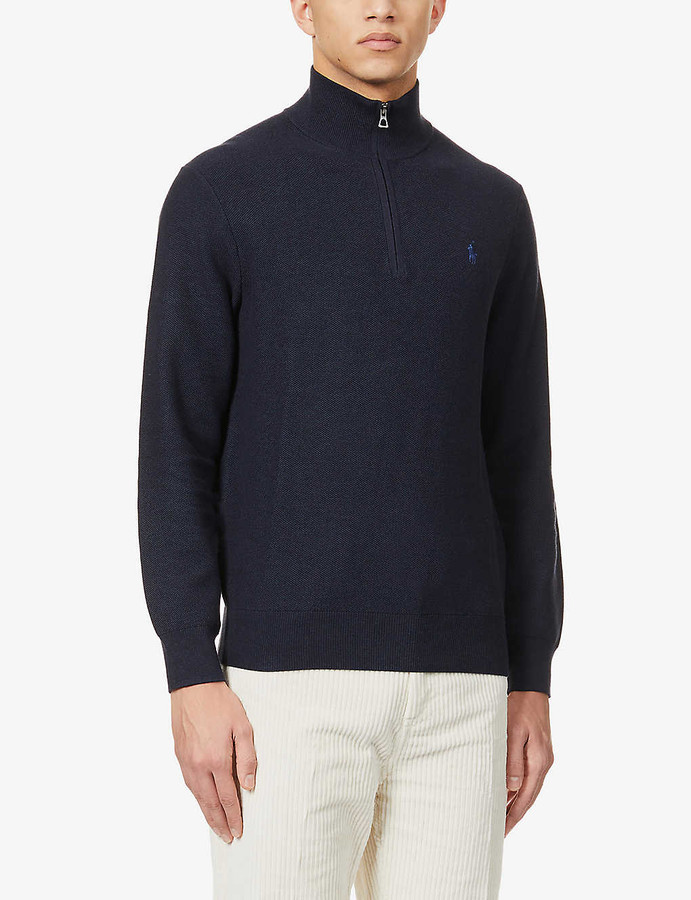 Polo Ralph Lauren Funnelneck cottonknit jumper ShopStyle Crewneck