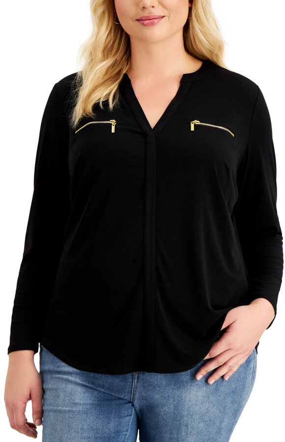 macy's inc plus size tops