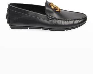 Roberto Cavalli Men's Leather Drivers w/ Golden Logo Ornament - ShopStyle  Slip-ons & Loafers