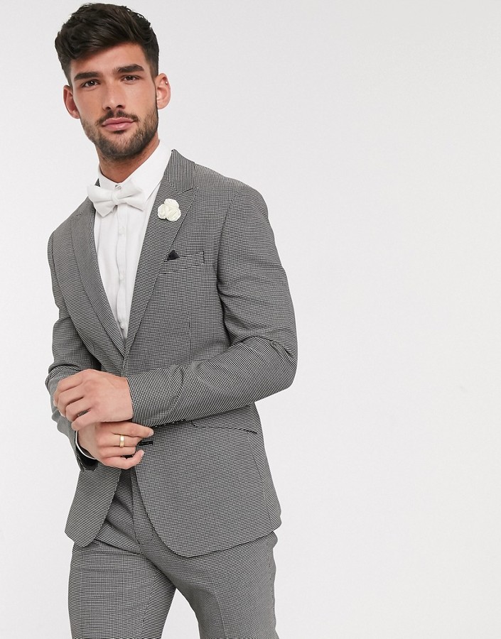 Asos Suits Asos Design Textured Slim Coat Wedding Asos Mens Grey