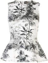 Thumbnail for your product : Adam Lippes Printed Peplum Top