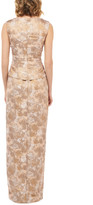 Thumbnail for your product : Kay Unger Sleeveless Scoop Neck Jacquard Gown