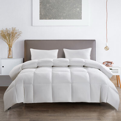 Serta Super Soft 233 Thread Count White Goose Feather And Down Fiber Comforter By Extra Warmth King