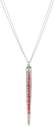 Renee Lewis 18K White Gold, Diamond & Ruby Pendant Necklace