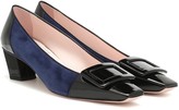 Thumbnail for your product : Roger Vivier Belle Vivier suede and leather pumps