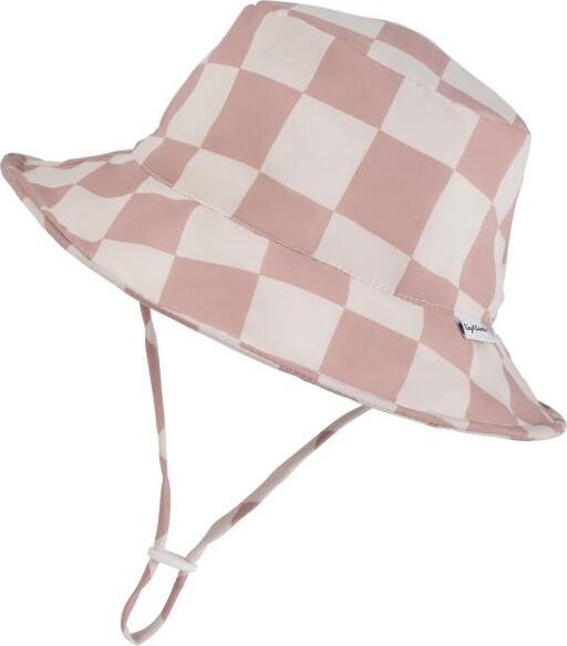 tiny twinkle TinyTwinkleSunHatwithUPF50+UVProtectionandAdjustableBrimforToddlers(BeigeCheckers,2-4Years)