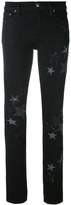 Red Valentino star embroidered jeans 