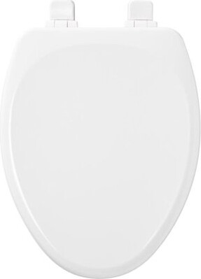 Mayfair by Bemis Lannon Slow Close Elongated White Enameled Wood Toilet Seat