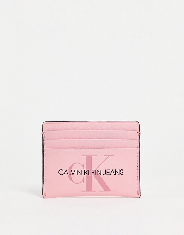 Calvin Klein Jeans card holder in pink ShopStyle