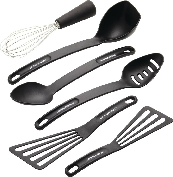 Rachael Ray Tools and Gadgets Kitchen Utensil Set, 6-Piece, Black