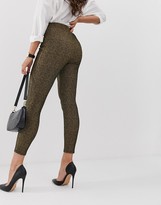 Thumbnail for your product : ASOS DESIGN abstract jacquard pull on skinny trousers