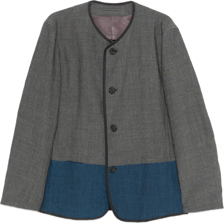 Issey Miyake Pre-Owned Collarless Button Jacket