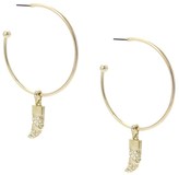 Thumbnail for your product : Lipsy Tusk Detail Hoop Earrings