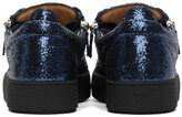 Thumbnail for your product : Giuseppe Zanotti Blue Glitter May London Sneakers
