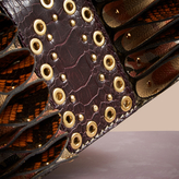 Thumbnail for your product : Burberry The Ruffle Buckle Bag in Snakeskin, Ostrich and Check