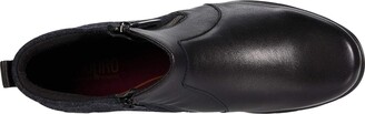 Munro American Bonnie (Black Leather/Flannel) Women's Shoes