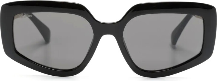 Max Mara Eyewear Engraved-Logo Square-Frame Sunglasses