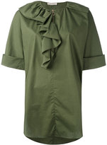 Nina Ricci - blouse à détail volanté - women - coton - 38