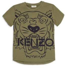 Kenzo Little Boy's & Boy's Kaki Tiger T-Shirt