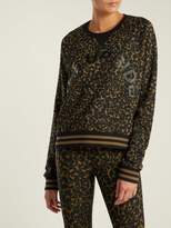 Thumbnail for your product : The Upside Leopard Print Camouflage Cotton Sweatshirt - Womens - Khaki