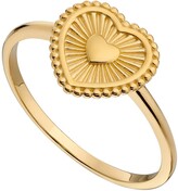 Thumbnail for your product : The Love Silver Collection Gold Plated Sterling Silver Heart Signet Ring